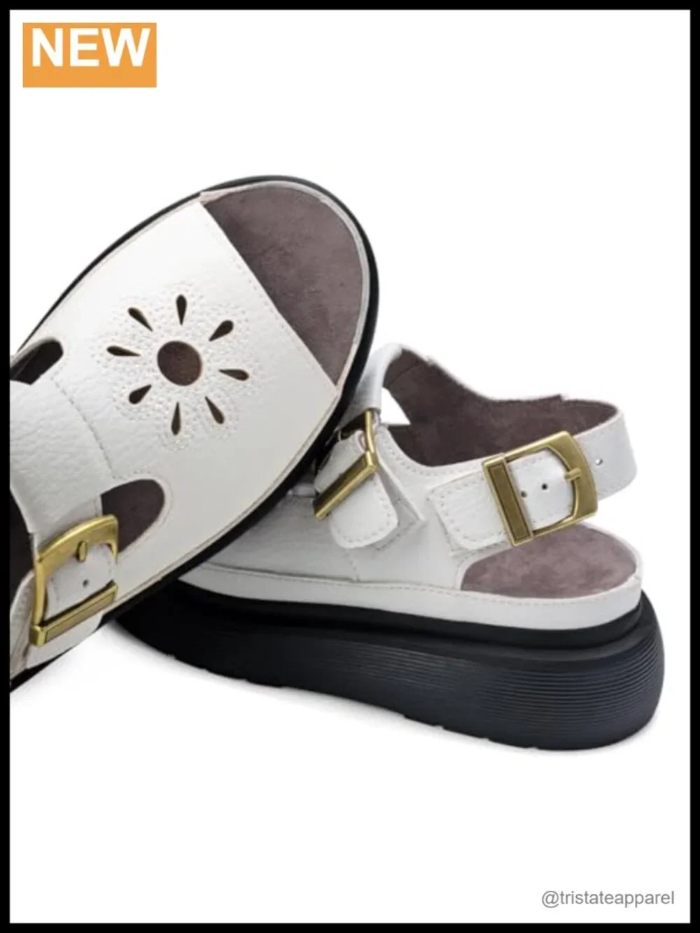 Women's Platform Wedge Sandals Faux Leather Adjustable T-Strap